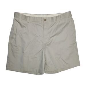 L.L.Bean Comfort Waist Flat Front Men's Chino Beige Tan Casual Everyday Size 40